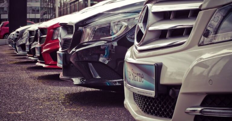 Cars - Mercedes Benz Parked in a Row